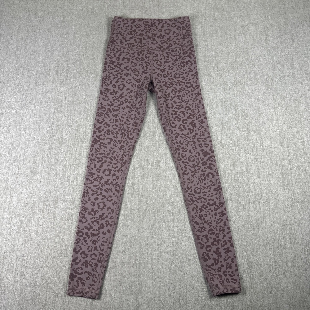 Athleta Leggings Women size XXS Elation Ultra High Rise Leopard Print Mauve